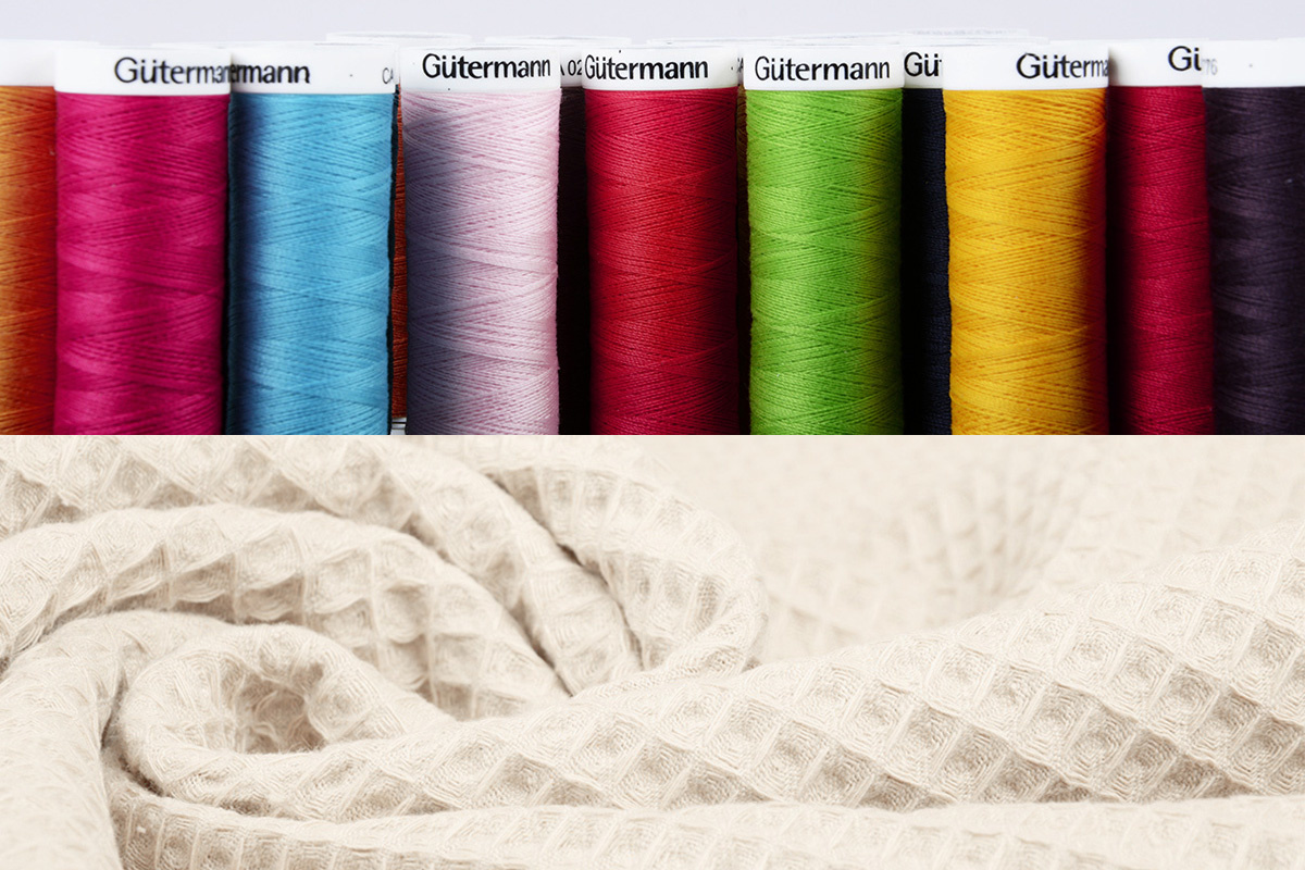 Passendes Gütermann Garn bei Waffelpiqué Baumwolle 