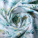 100% Digital Cotton Parrots Hummingbird