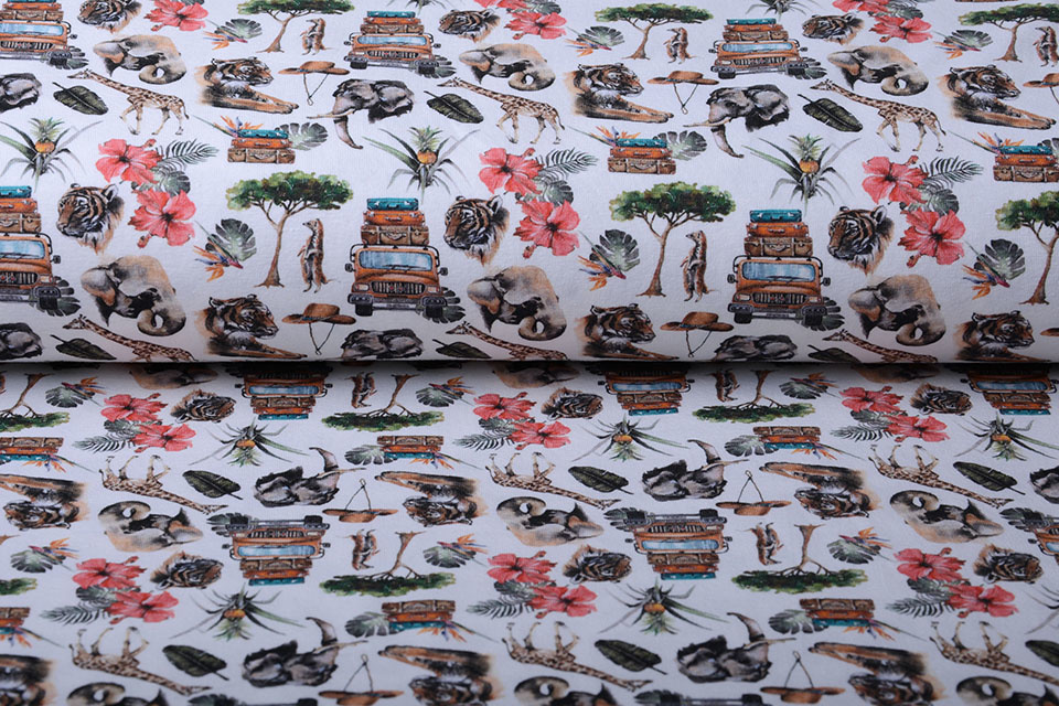 Cotton Jersey Jungle Safari