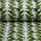 Cotton Jersey Bladeren met Vlinders