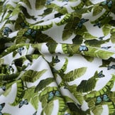 Baumwolljersey Blätter mit Schmetterlingen