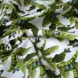 Cotton Jersey Bladeren met Vlinders