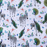Baumwolljersey Zebra Pfau