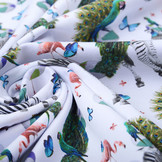 Baumwolljersey Zebra Pfau