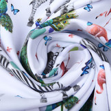 Baumwolljersey Zebra Pfau