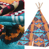 Batik Print Aqua Orange