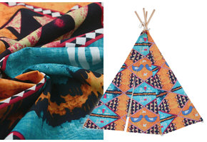 Batik Print Aqua Orange