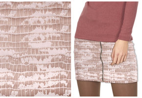 Alcantara, Suede, Suedine with Lacquer Crocodile Powder Pink