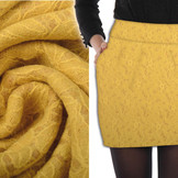 Lined Wool Lace Flower Petals Ocher