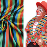 Poly Satin Clown Streifen