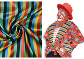Poly Satin Clown Stripes