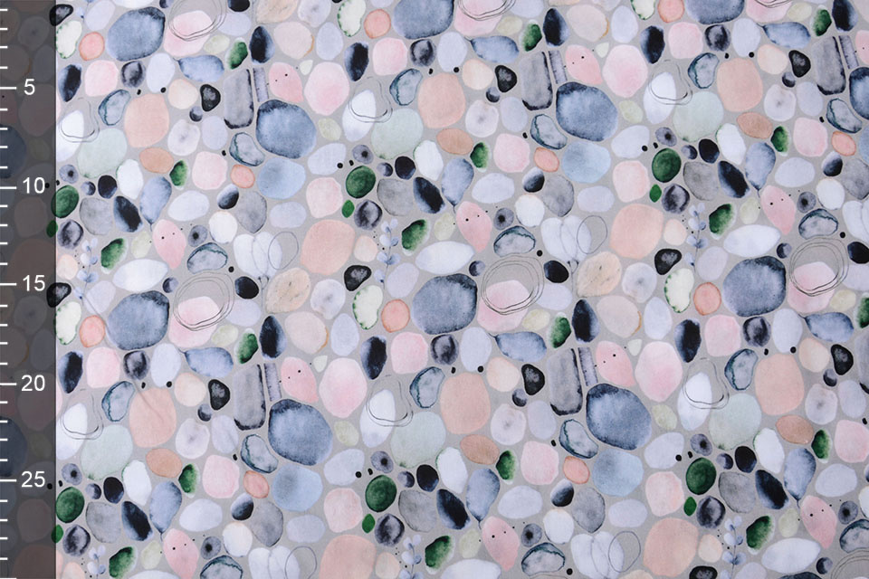 100% Digital Cotton Kamni Rocks Multicolor