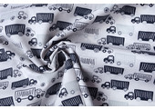 100% Digital Cotton Truck Blue