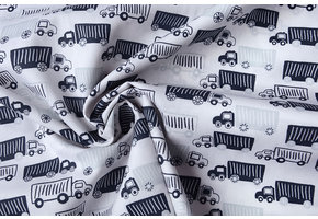 100% Digitale Baumwolle Lastwagen Blau