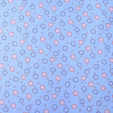 100% Baumwolle Poppy Blume Babyblau