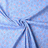 100% Baumwolle Poppy Blume Babyblau