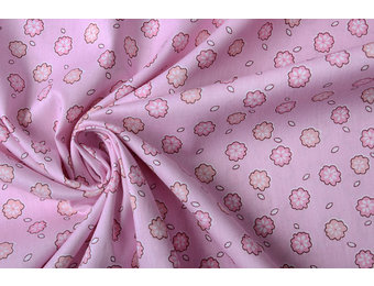 100% Baumwolle Poppy Blume Rosa