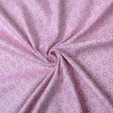 100% Cotton Poppy Flower Pink