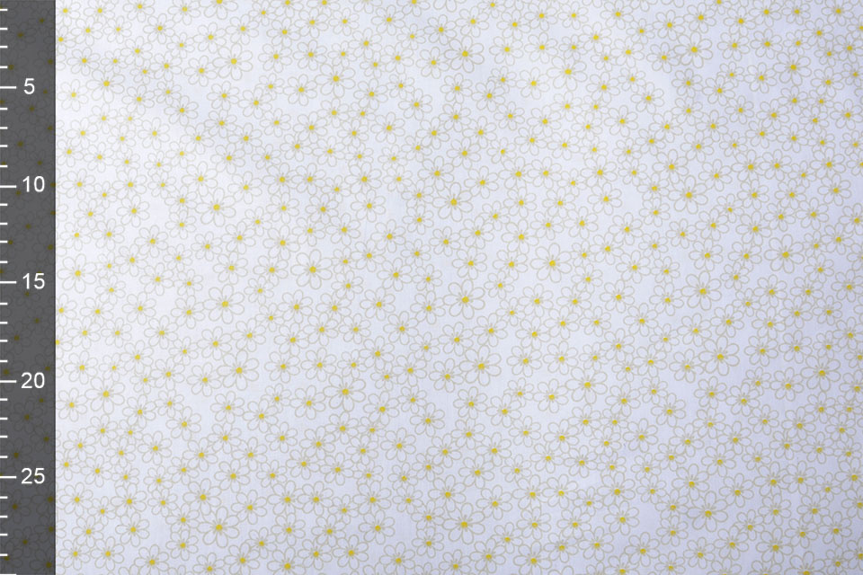 100% Cotton Daisy Old Green
