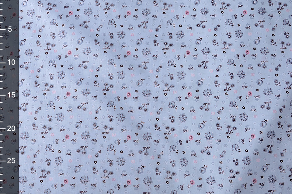100% Katoen Posy Blauw-Grijs