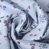 100% Cotton Posy Blue-Grey