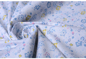 100% Cotton Fleuris Blue