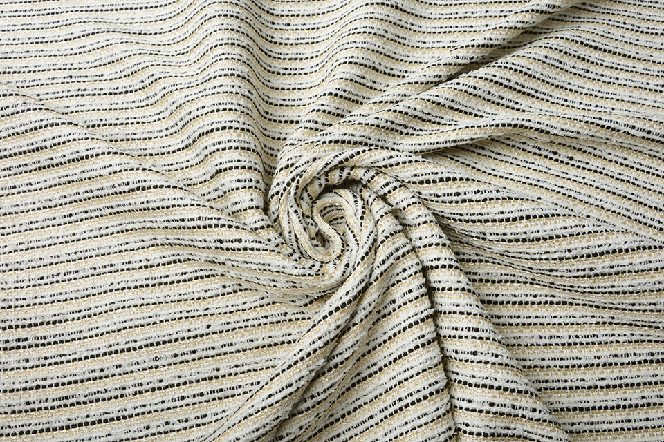 Bouclé Sjanelli Streifen Annabel Creme