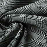 Viscose Stretch Bengaline Flower Checks