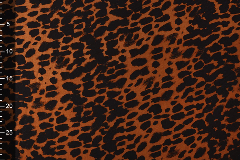 100% Viscose Panther Print Brique