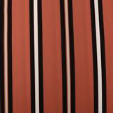 Crepe Bedrukt Lizzy Strepen Oranje Brique