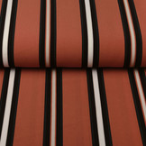 Crepe Bedrukt Lizzy Strepen Oranje Brique