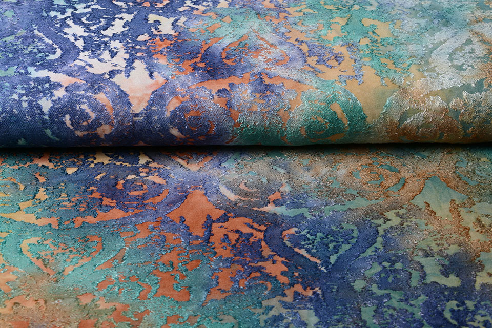 Tricot Viscose Tie Dye Ornament Donker