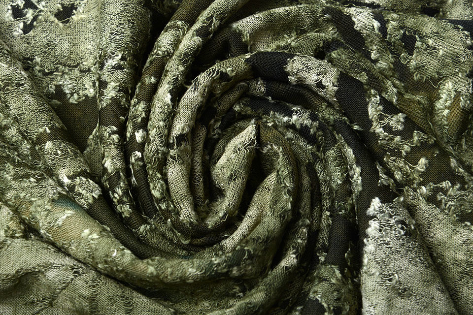 Tricot Viscose Tie Dye Annabala Army Groen