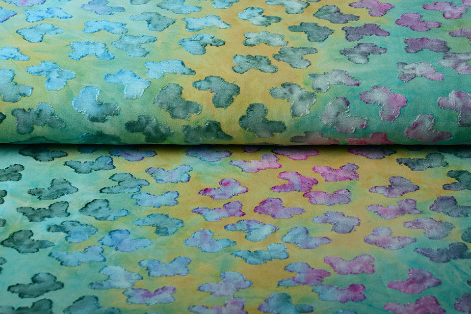 Tricot Viscose Tie Dye Vlinder Multi Color