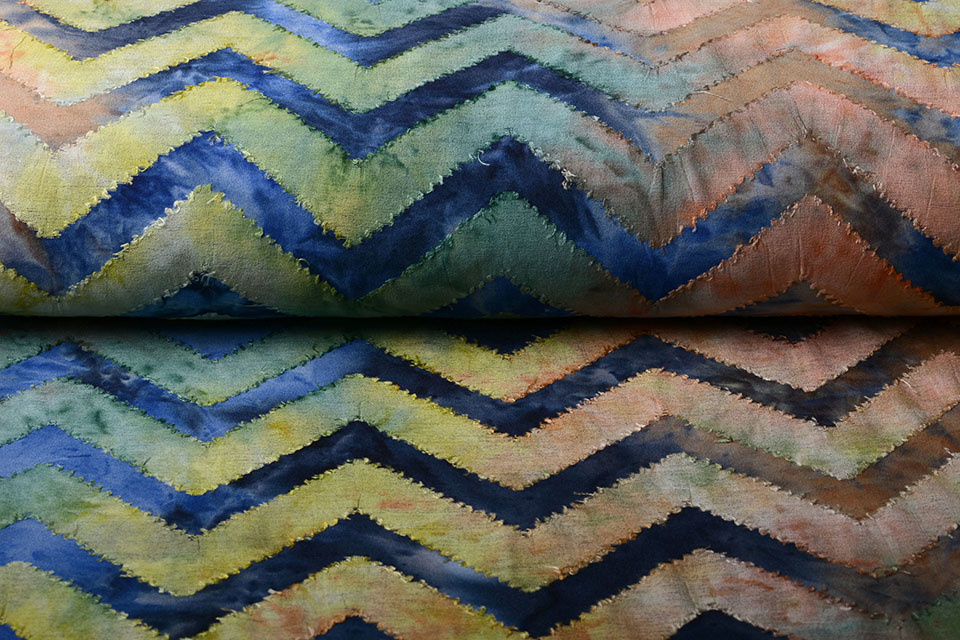 Tricot Viscose Tie Dye Zig Zag Groot