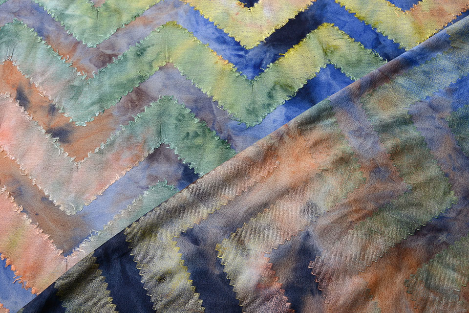 Tricot Viscose Tie Dye Zig Zag Groot