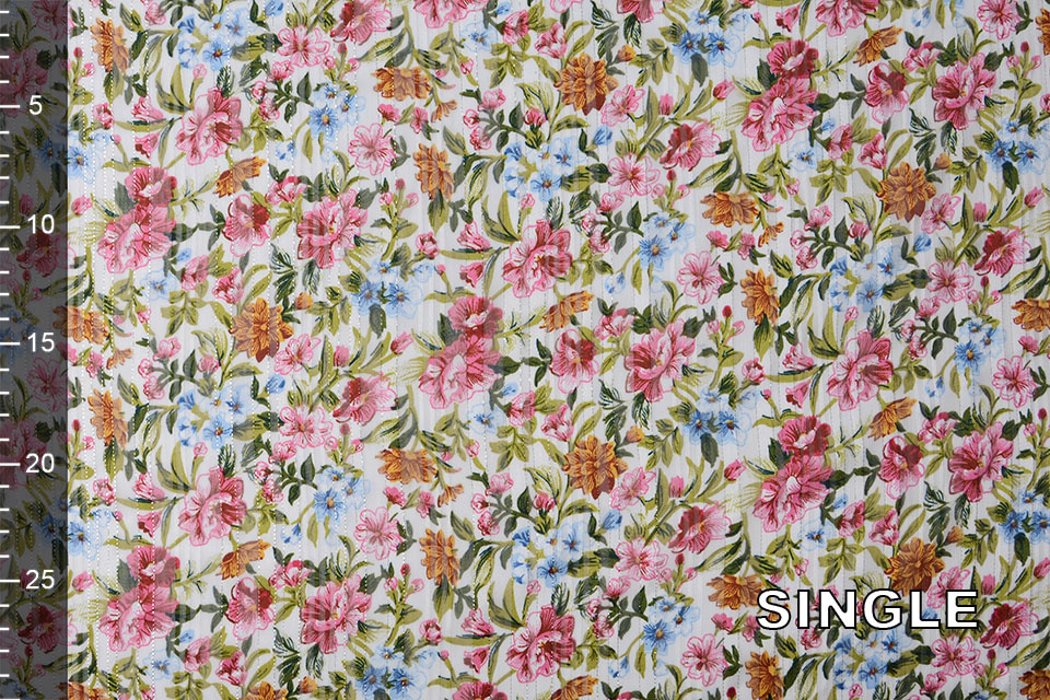 Poly Satijn Lurex Strepen Bloomon Multi Color