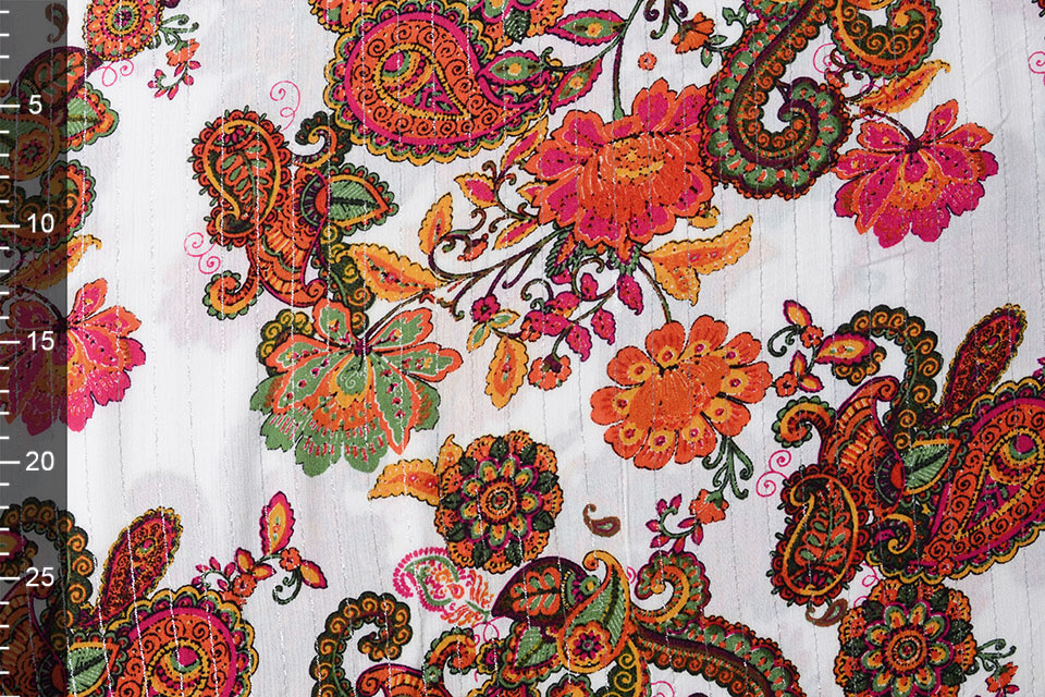 Viskose mit Lurex Streifen Amy Multi Color