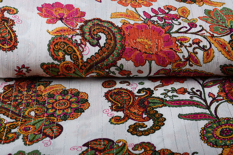 Viskose mit Lurex Streifen Amy Multi Color