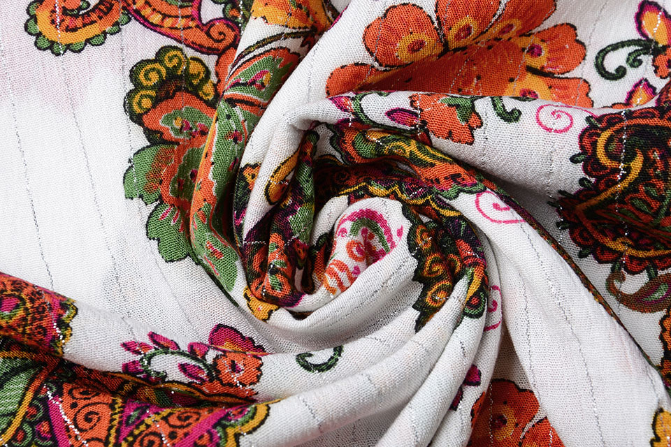 Viskose mit Lurex Streifen Amy Multi Color