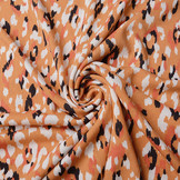 Viscose Jersey Crepe Panther Swipes Orange