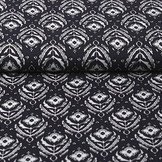 100% Viscose Ornaments Navy Blue