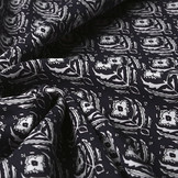 100% Viscose Ornaments Navy Blue