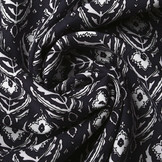 100% Viskose Ornaments Marine Blau