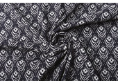 100% Viscose Ornaments Navy Blue