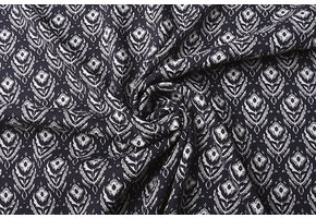 100% Viskose Ornaments Marine Blau