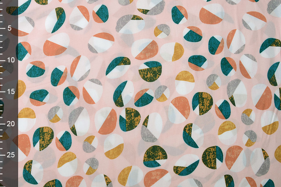100% Viscose Artistic Rocks Light Salmon
