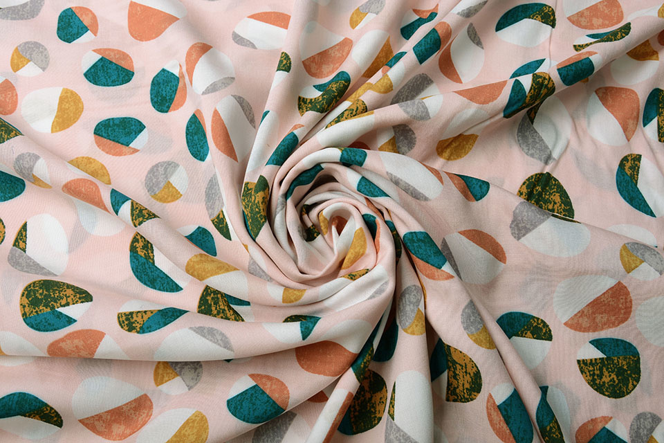 100% Viscose Artistic Rocks Light Salmon