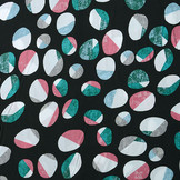 100% Viscose Artistic Rocks Zwart