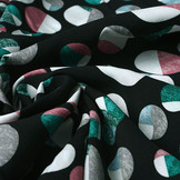 100% Viscose Artistic Rocks Black